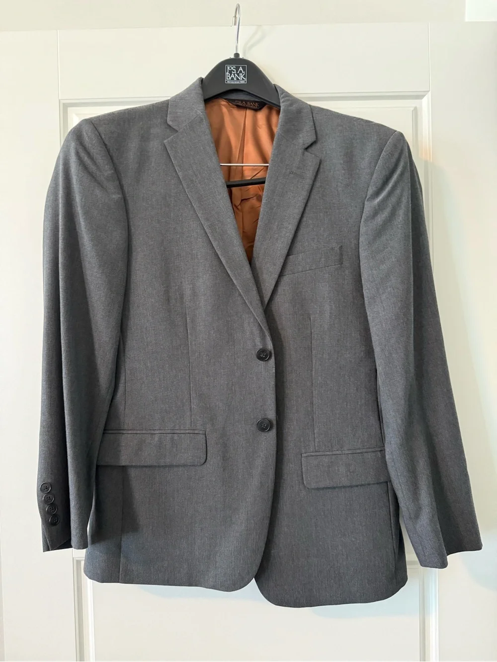 Jos. A. Bank Men's Gray Sport Coat with Rust Lining